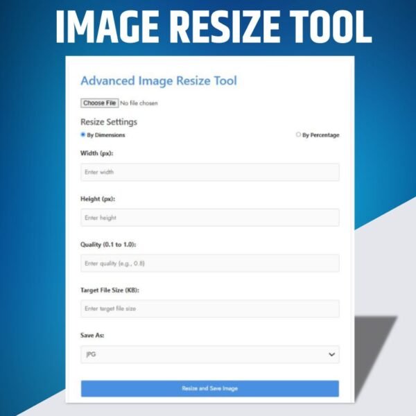 Image Resize Tool (HTML Code)