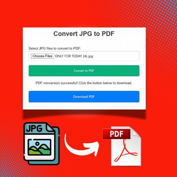 JPG to PDF Converter (HTML Code)